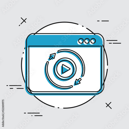 Full multimedia services - Vector flat icon