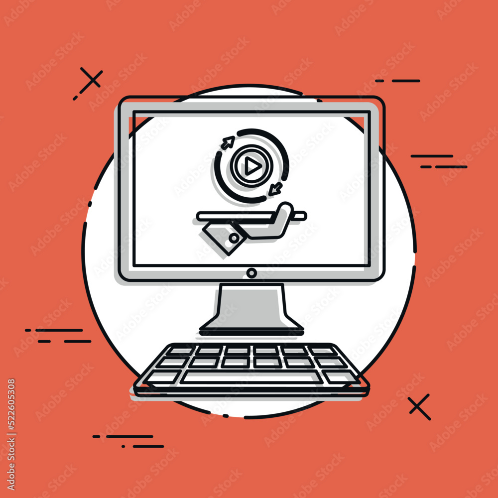 Full multimedia services - Vector flat icon Full multimedia services - Vector flat icon