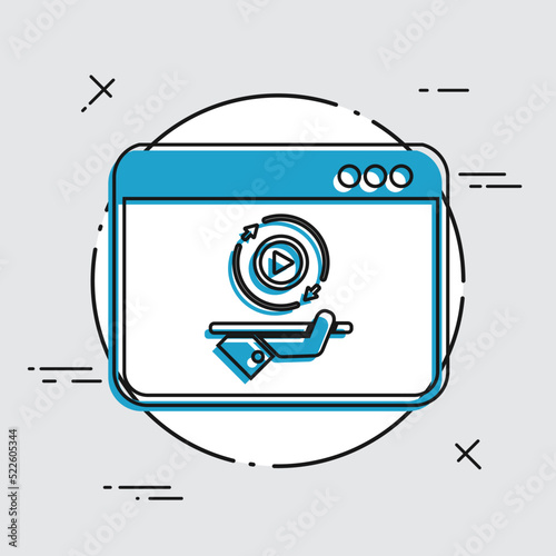 Full multimedia services - Vector flat icon