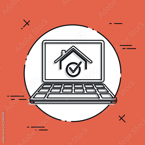 Pick house - Vector icon for computer website or application