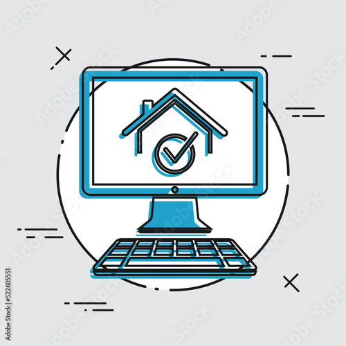 Pick house - Vector icon for computer website or application