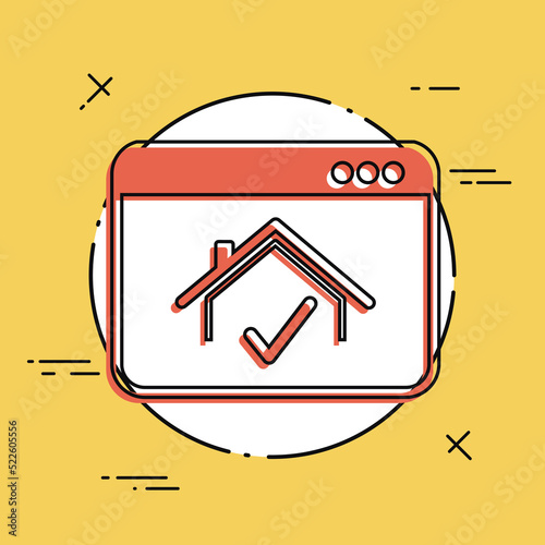 Pick house - Vector icon for computer website or application