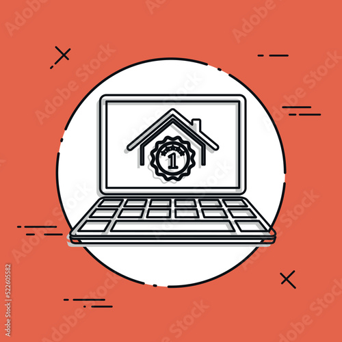 Best house rating winner - Vector icon for computer website or application