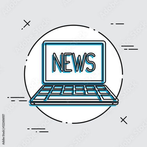News online - Vector icon for computer website or application