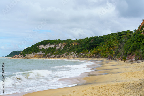 paisagem da praia do Espelho   bonito local tur  stico do litoral nordestino em Arraial da Ajuda