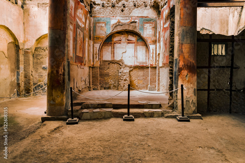 view of the Herculaneum excavation, Naples, Italy photo