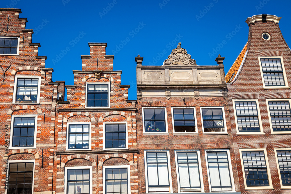Fototapeta premium Amsterdam buildings and dutch architecture pattern, Netherlands