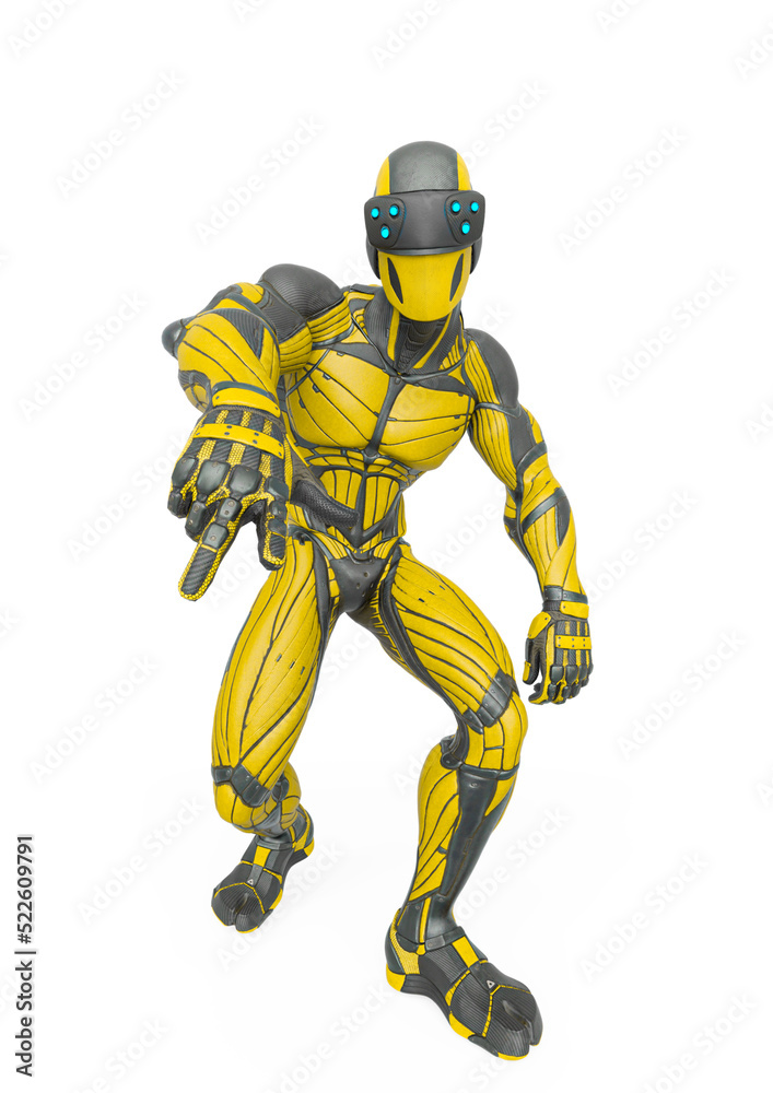 super hero is doing a street hiphop move in an exosuit super hero is doing a street hiphop move in an exosuit