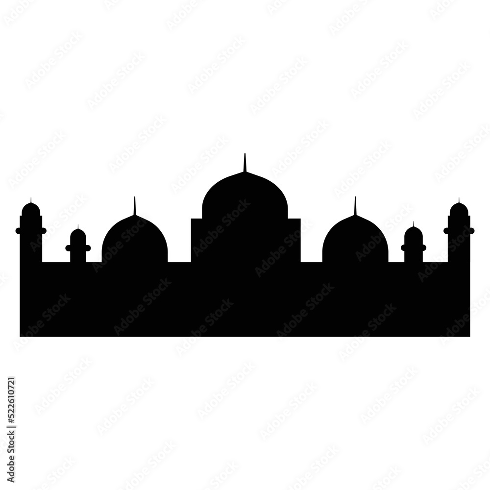 A simple vector illustration design of a mosque building