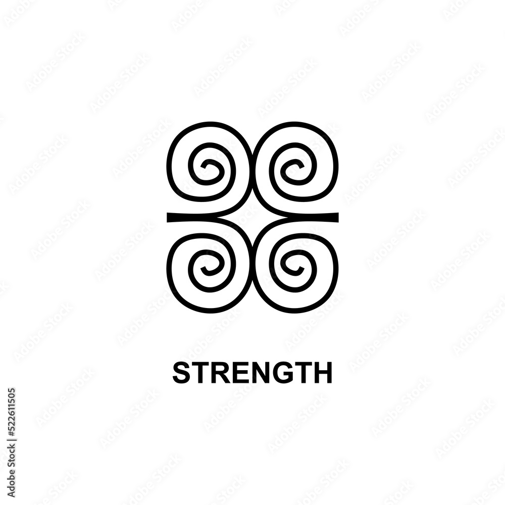 Cherokee Indian symbol. Strength India icon. Symbol Strength vector illustration