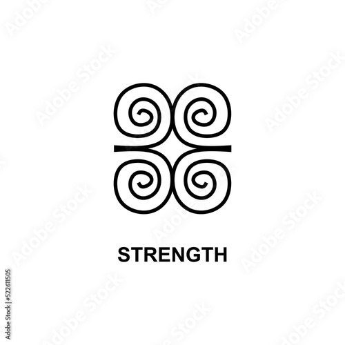 Cherokee Indian symbol. Strength India icon. Symbol Strength vector illustration