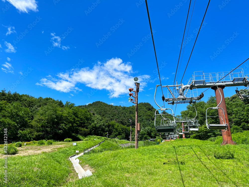 夏のゲレンデの風景