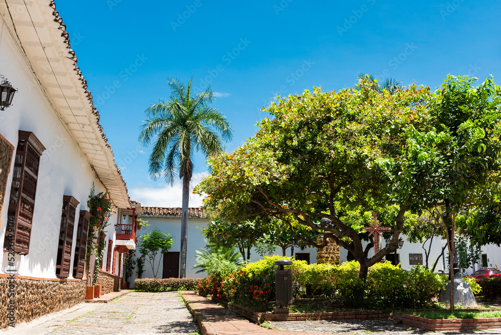 Santa Fe de Antioquia - Colombia. July 29, 2022. Western municipality of the department of Antioquia, is known for its colonial buildings and cobblestone streets