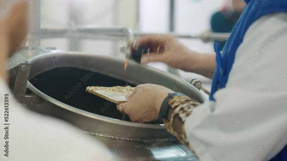 Close Up Of Wort Ingredient Quality Test Using Iodine Drops. Testing