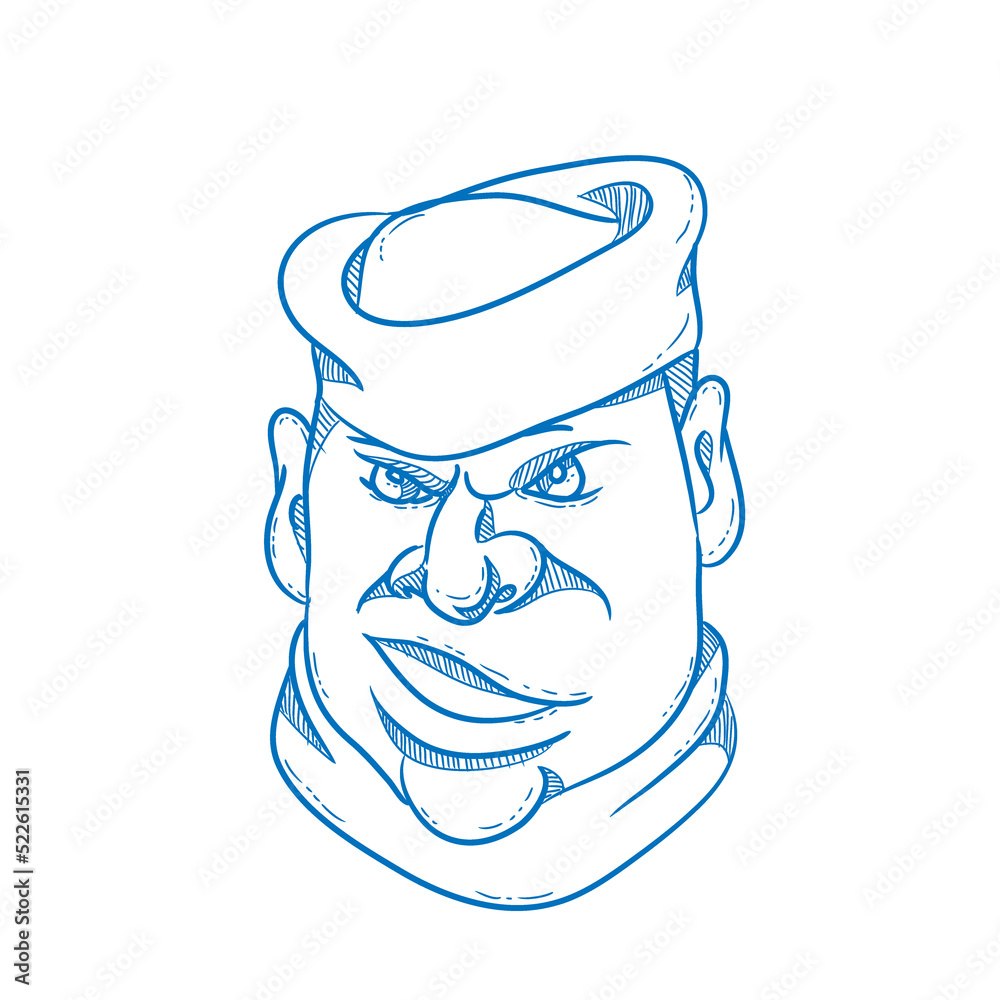 Angry Sailorman Head Cartoon
