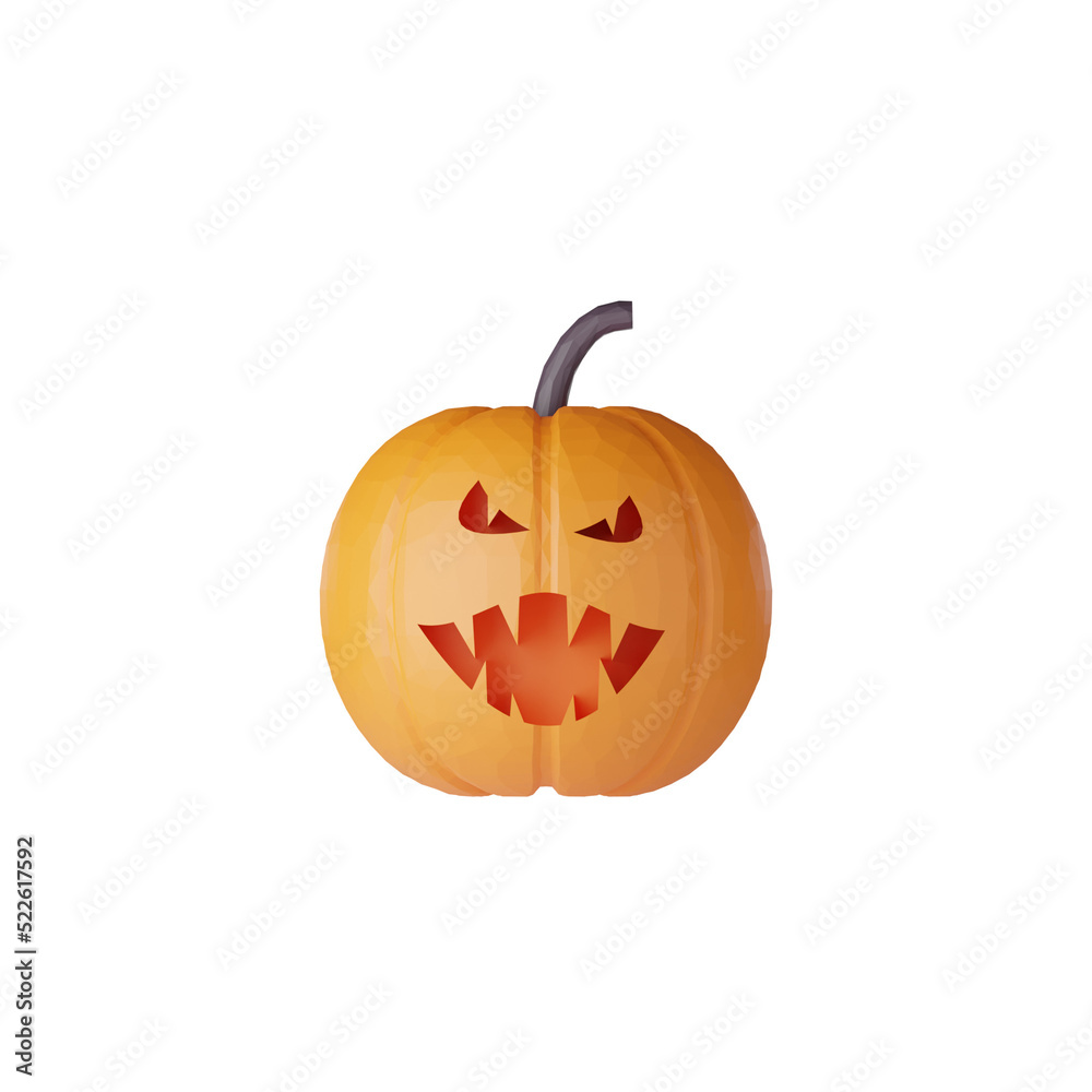 3d scary Halloween pumpkin 3d scary Halloween pumpkin