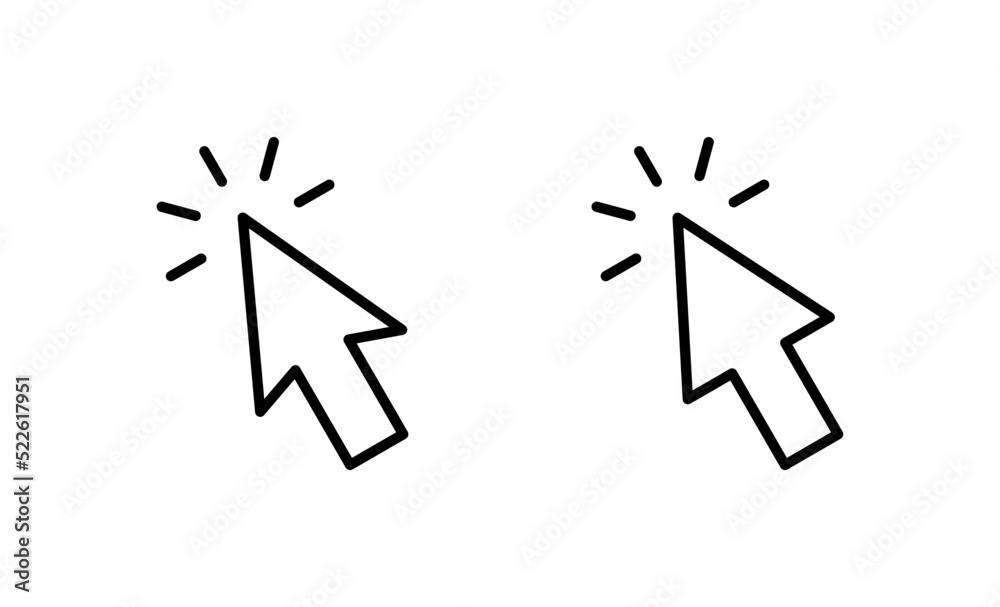Click icon vector. pointer arrow sign and symbol. cursor icon Click icon vector. pointer arrow sign and symbol. cursor icon