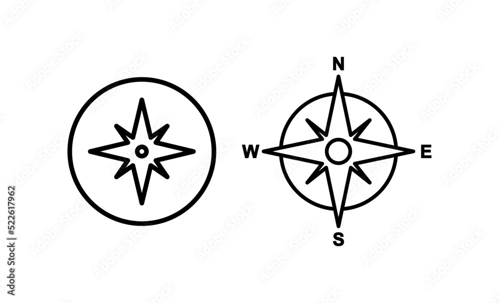 Compass icon vector. arrow compass icon sign and symbol Compass icon vector. arrow compass icon sign and symbol