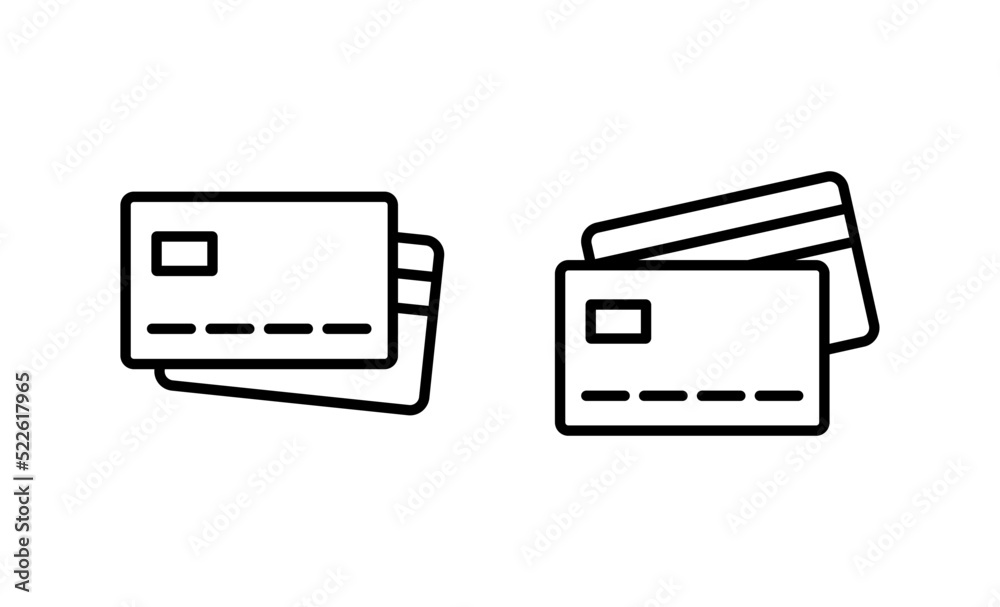 Credit card icon vector. Credit card payment sign and symbol Credit card icon vector. Credit card payment sign and symbol