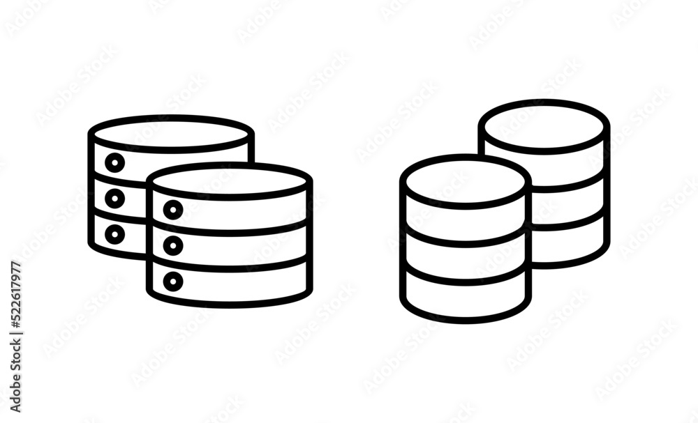 Database icon vector. database sign and symbol Database icon vector. database sign and symbol