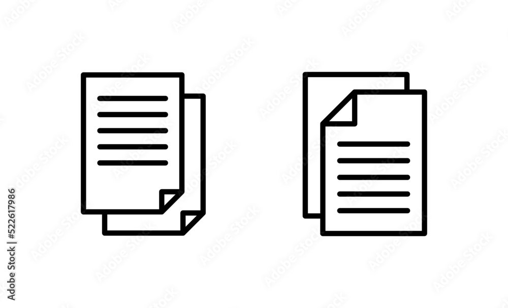 Document icon vector. Paper sign and symbol. File Icon Document icon vector. Paper sign and symbol. File Icon