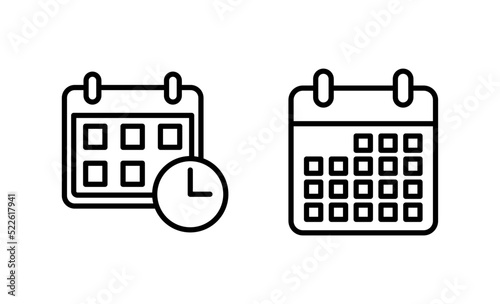 Calendar icon vector. Calender sign and symbol. Schedule icon symbol