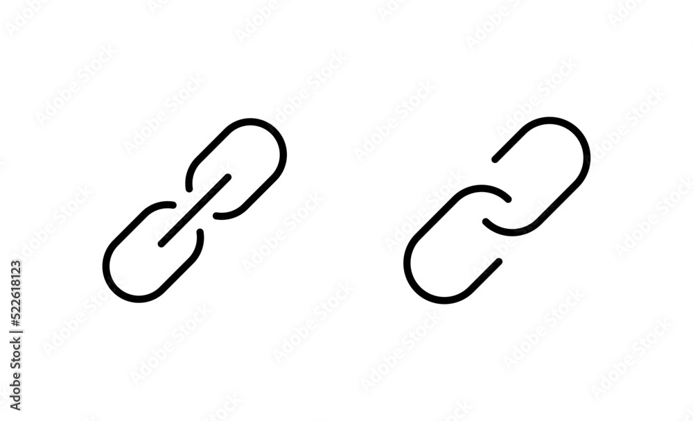 Link icon vector. Hyperlink chain sign and symbol Link icon vector. Hyperlink chain sign and symbol