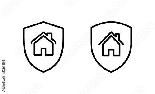 house insurance icon vector. house protection sign and symbol