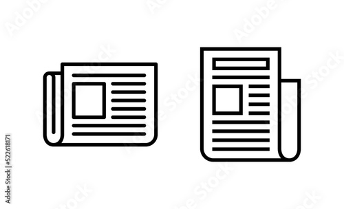 Newspaper icon vector. news paper sign and symbolign