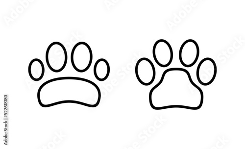 Paw icon vector. paw print sign and symbol. dog or cat paw