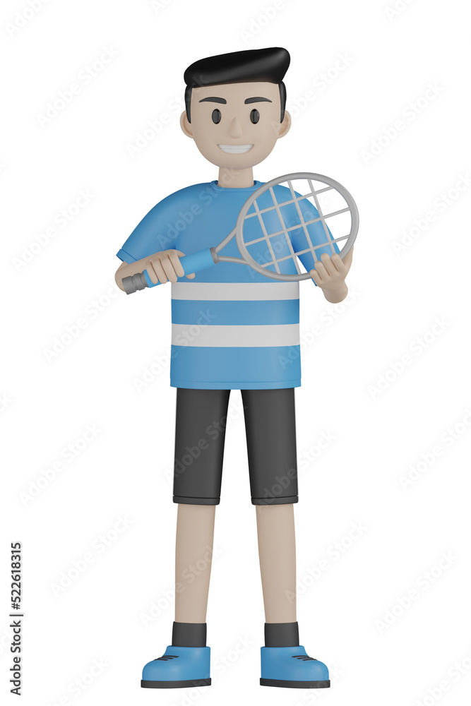 3d man doing sport activity