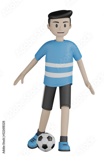 3d man doing sport activity