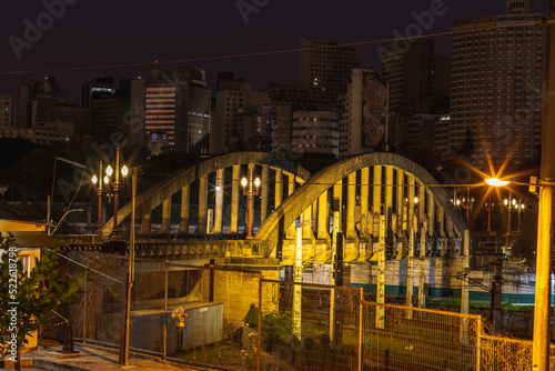 night view of Santa Tereza viaduct in Belo Horizonte city, Minas Gerais State, Brazil photo