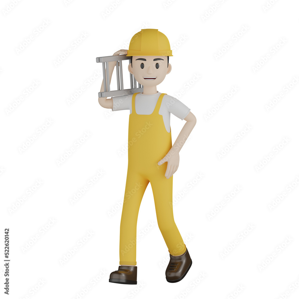 3d builder with hammer and roller 3d builder with hammer and roller
