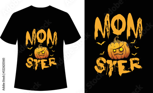 Mom Ster Typography tshirt design  halloween 
