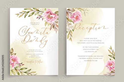 background frame floral and leaves design