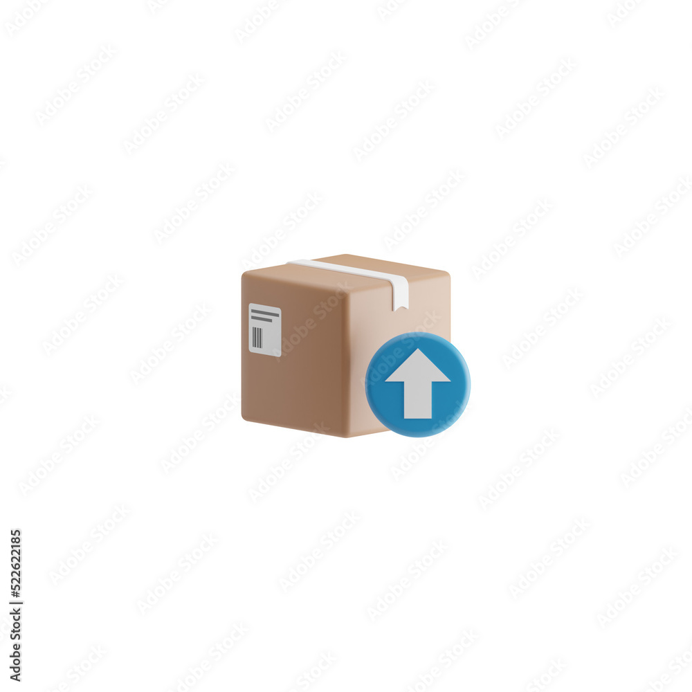 3d render of a box with symbol 3d render of a box with symbol