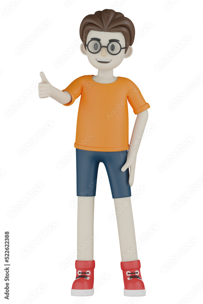 man in orange clothes with glasses