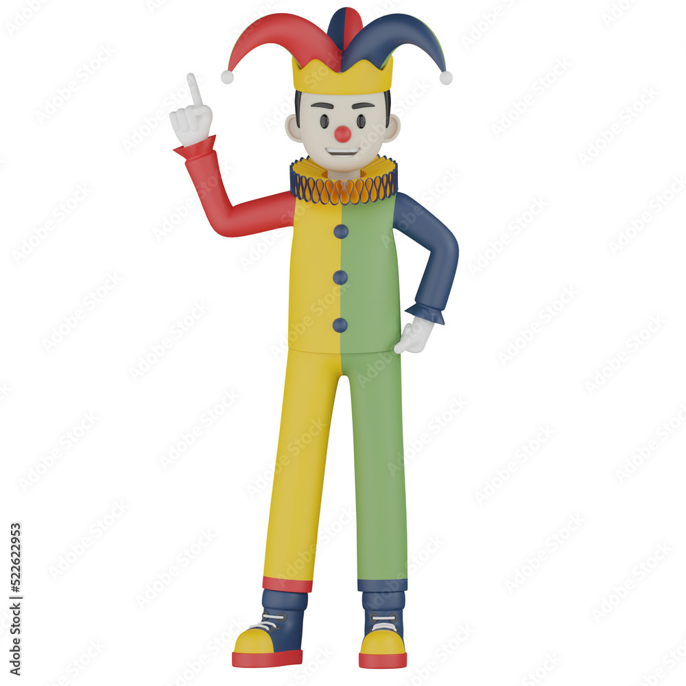 3d funny clown