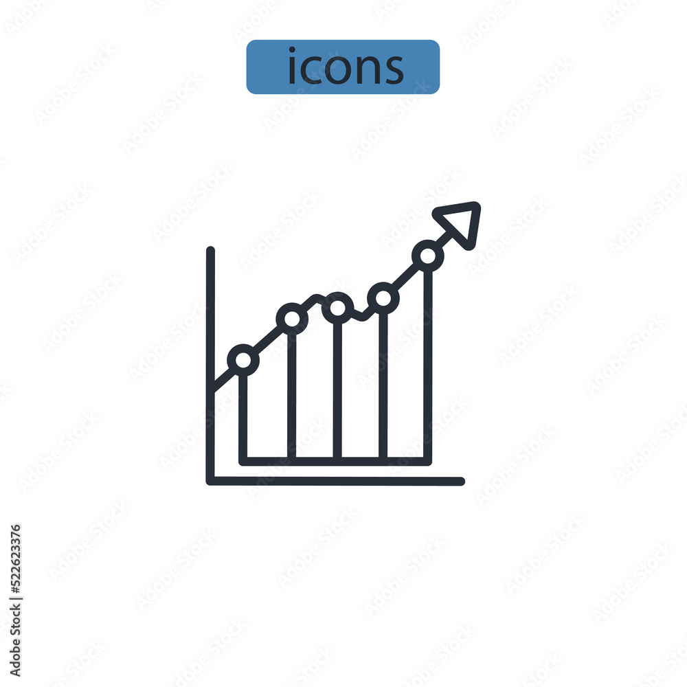 sample data icons  symbol vector elements for infographic web