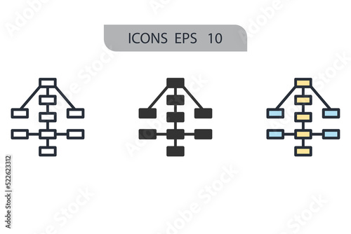 decision tree icons  symbol vector elements for infographic web
