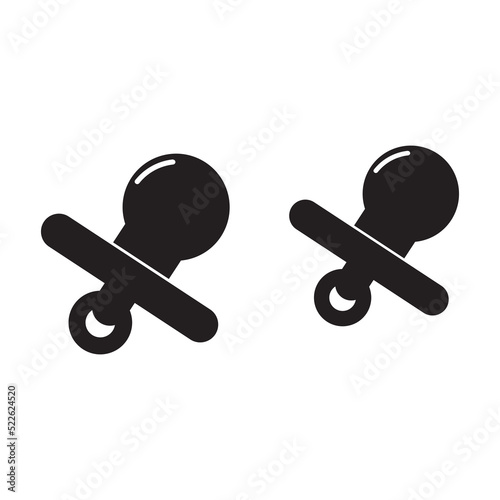 baby pacifier icon vector illustration sign	