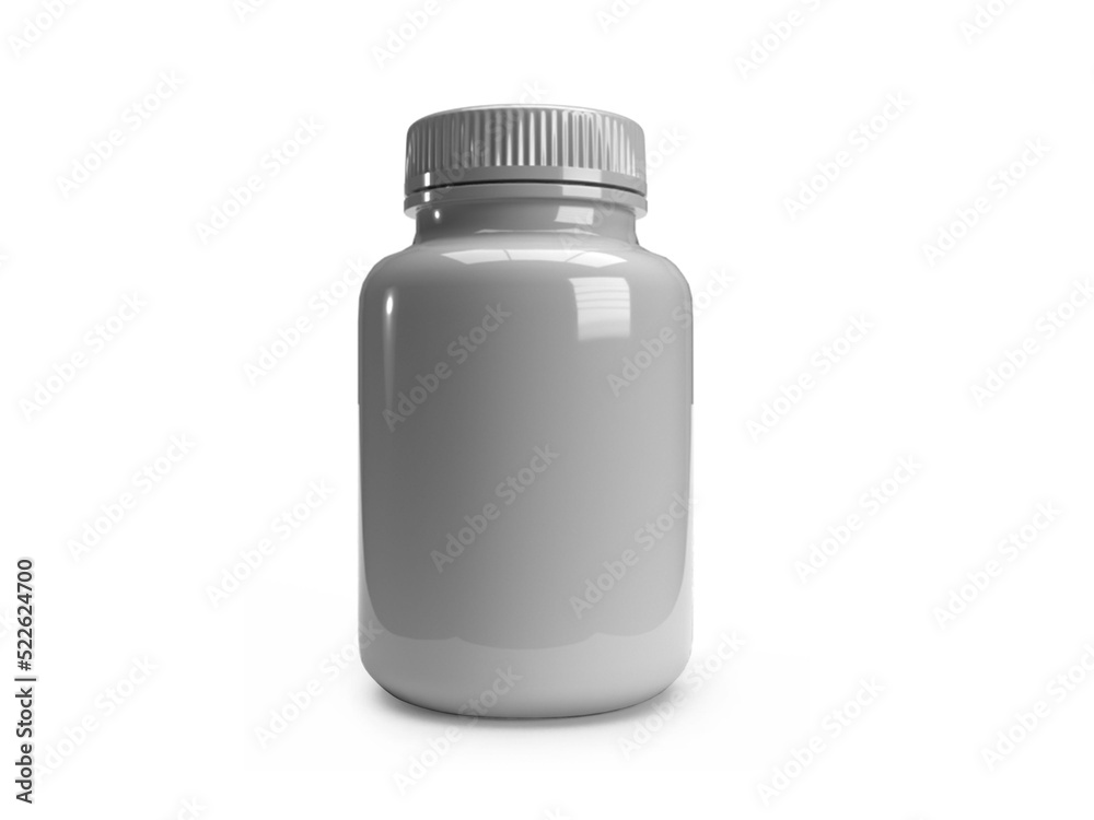 Medicine Bottle Jar 3D Illustration Mockup Scene Medicine Bottle Jar 3D Illustration Mockup Scene