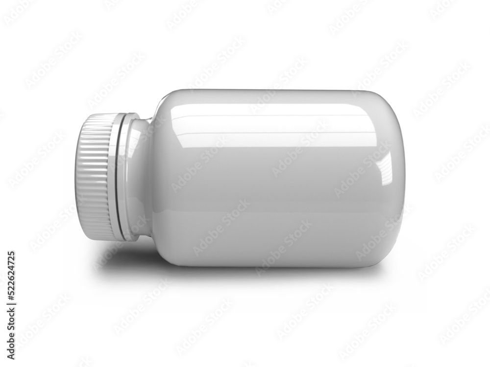 Medicine Bottle Jar 3D Illustration Mockup Scene Medicine Bottle Jar 3D Illustration Mockup Scene