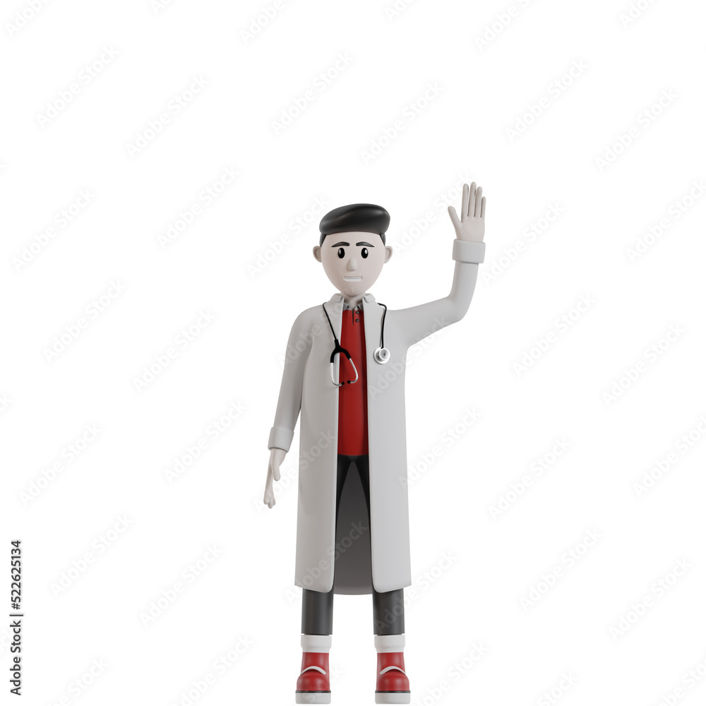 Obraz premium 3d doctor with stethoscope