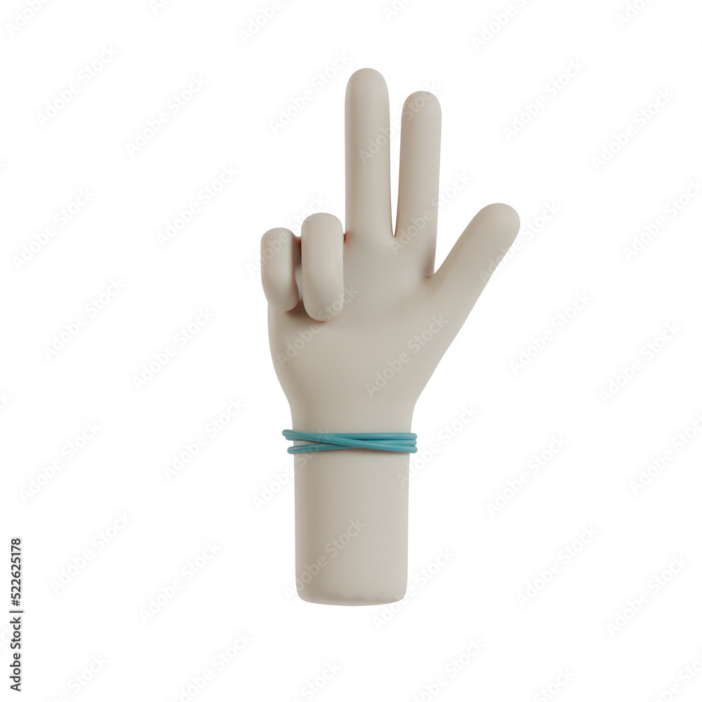 Obraz premium 3d isolated hand gesture
