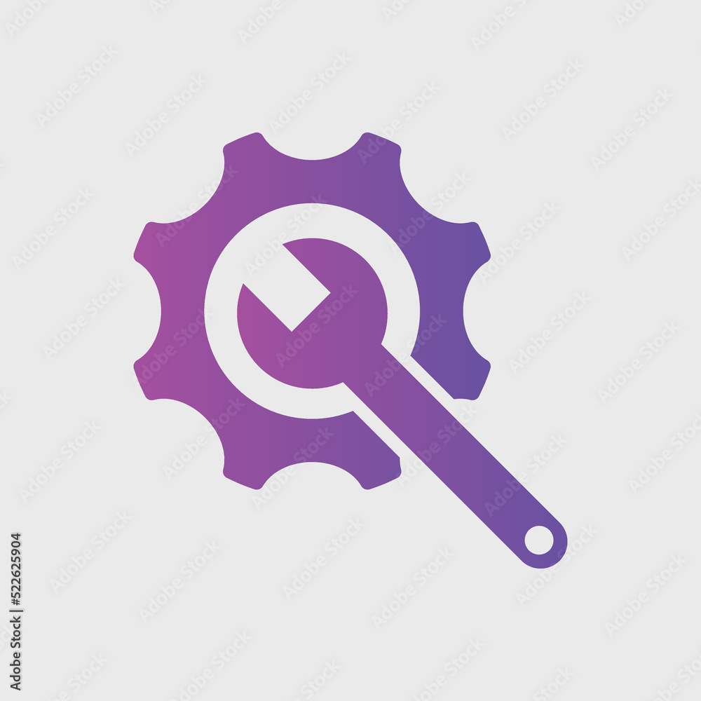Gear and Wrench icon Vector illustration. Settings icon Flat style. Repair service icon
Gear and Wrench icon Vector illustration. Settings icon Flat style. Repair service icon