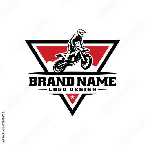 Adventure sport motocross badge emblem ready made logo