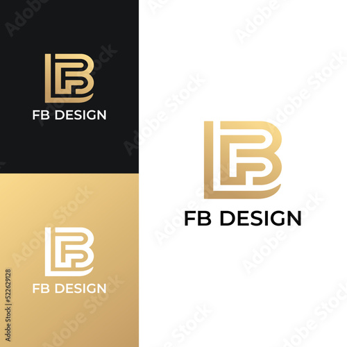 B, LB, LFB Monogram logo design