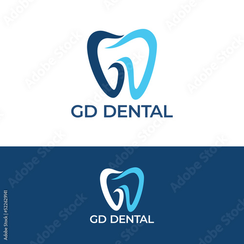 Modern G D Dental logo design